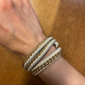 Cara Leather Chain Wrap Bracelet